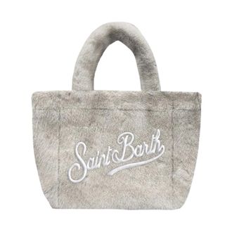 MC2 Saint Barth Tassen, Dames, Grijs, ONE Size, Vanity Soft Fur Hand Bag