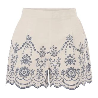 MC2 Saint Barth Short Shorts, female, White, Size: XS Amani Sangallo Morris Flower Shorts