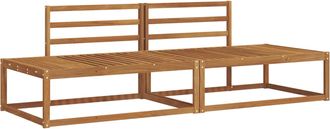 vidaXL Conjunto De Sof&aacute;s De Exterior Madera De Acacia S&oacute;lida Natural Vidaxl