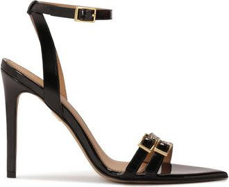 Kazar Gelakte sandalen met smalle bandjes - Dames - Sandalen met hakken - Zwart - 39 EU - Leer - Schoenen
