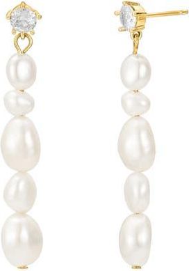 Untamed Petals Selena Pearl Drops in Gold at Nordstrom