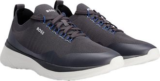 HUGO BOSS Heren Dean Logo Trainers (Grijs)