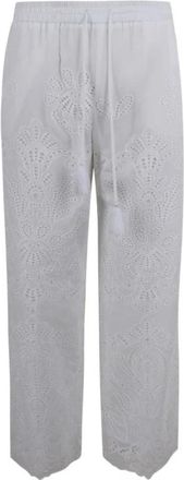 Ermanno Scervino Broeken, Dames, Grijs, M, Wide Broeken