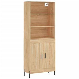 vidaXL Vidaxl - Aparador Alto Madera Contrachapada Color Roble 69,5x34x180 Cm