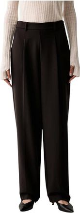 Twinset Broeken, Dames, Bruin, M, Polyester, Wijde broek