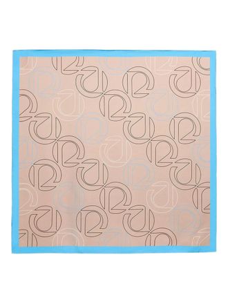 12 Storeez Vierkante sjaal met abstracte print - Beige