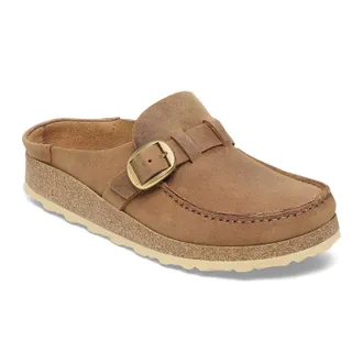 Birkenstock Womens Buckley Oiled Leather Clogs In Cognac