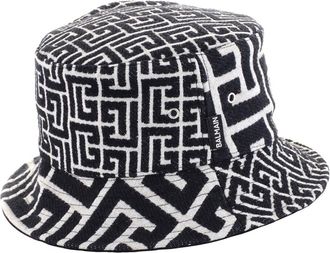Balmain Mix Monogram Jacquard Bucket Hat