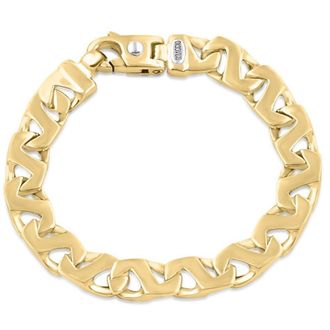 Pompeii3 Mens Link 14k Gold (42gram) or Platinum (68gram) 10mm Link Bracelet 8.5