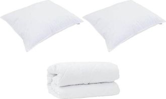 vidaXL Edred&oacute;n Con Almohadas Con Almohada 3 Pcs Microfibra Vidaxl