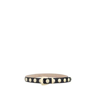 Khaite Womens Black Calf Leather Bos Taurus Regular Belt