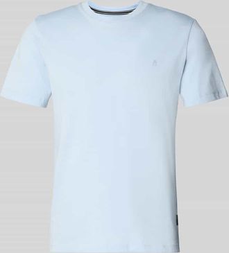 Replay Regular Fit T-Shirt mit Logo-Detail in Hellblau, Gr&ouml;&szlig;e XXL