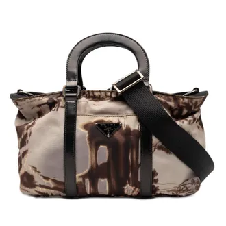 Prada Pre-owned Prada Tessuto Stampato Satchel Unisex KOUR5V6BVQGT2947