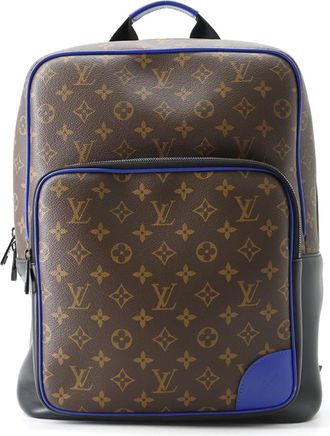 Louis Vuitton Blue Monogram Macassar Noir Monogram Backpack (Pre-Owned)