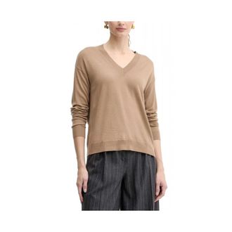 Max Mara Truien & Vesten, Dames, Bruin, M, Max Mara Weekend - Truien > V-hals Truien