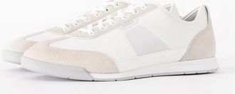 HUGO BOSS Mens BOSS Orange Nitan Mens Mixed Material Trainers with Ridged Outsole - White 100 - Size: 11