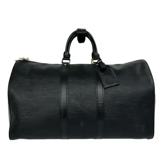 Louis Vuitton Black Leather Boston Bag (Pre-Owned)