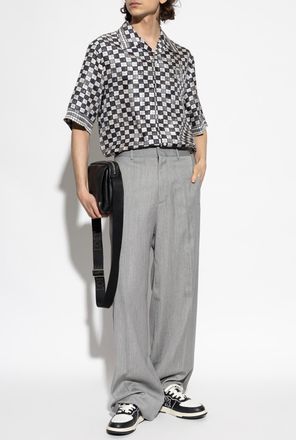 Amiri Silk Shirt, Mens, Grey