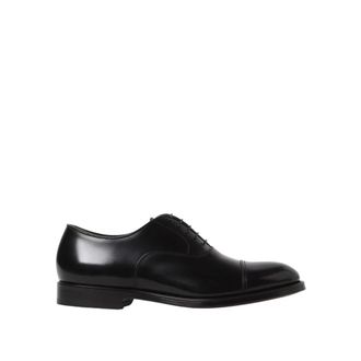 Doucal's Zwarte Oxford Leren Schoenen - Heren - Nette schoenen - Zwart - 45 EU - Schoenen