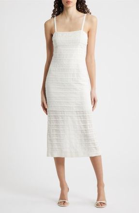 LoveShackFancy Verna Embroidered Lace Cotton Dress in White at Nordstrom, Size 12