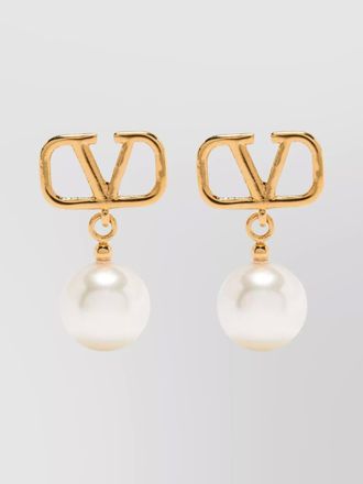 Valentino Garavani crystal pearl pendant earrings