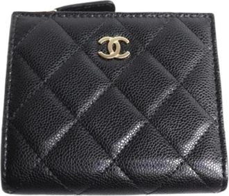 Chanel Pre-owned Wallets, female, Black, Size: ONE SIZE Pre-owned Vintage Wallet (bi-fold)