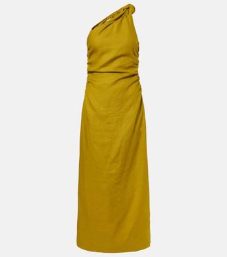 Faithfull The Brand Jomana one-shoulder linen midi dress