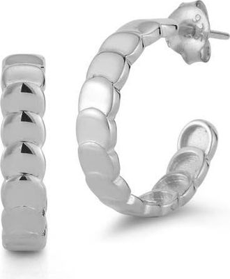 Glaze Jewelry Scallop Hoop Earrings in Silver at Nordstrom