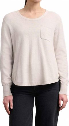 Hatley Jessie Stripe Back Sweater In Oatmeal Melange