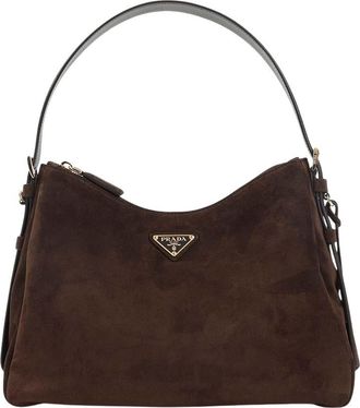 Prada Dark Brown Aimee Medium Shoulder Bag