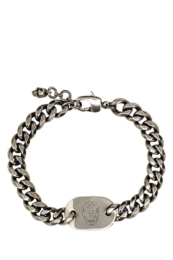 ブレスレット Alexander Mcqueen 925 Silver Bracelet Alexander McQueen Skull Charm Link Bracelet | Silver | FARFETCH