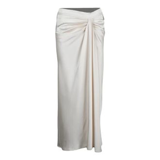 Souvenir Rokken, Dames, Beige, M, Polyester, Gonna Svasata in Satin