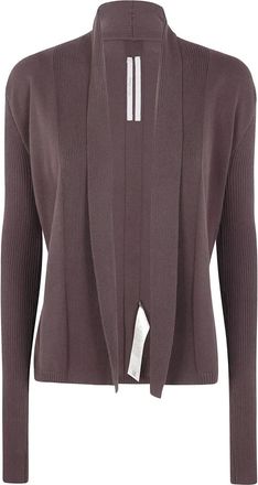 Rick Owens Cardigan aperto a coste - Marrone
