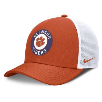 Nike Clemson Primetime Rise Nike Mens Dri-FIT College Trucker Adjustable Hat in Orange | NC1308DQCLN-6YR
