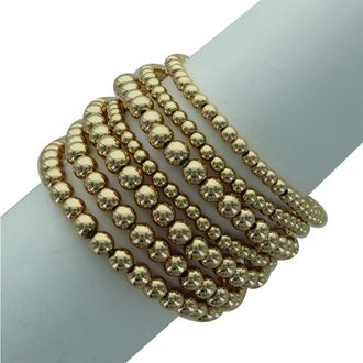 Olivia Welles Larea Beaded Wrap Bracelet in Gold at Nordstrom Rack
