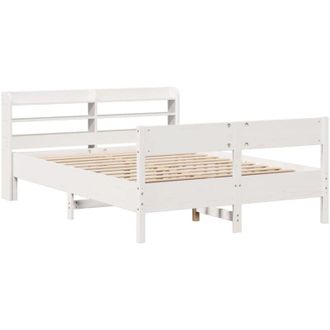 vidaXL Estructura De Cama Sin Colch&oacute;n Madera De Pino Blanca 120x200 Cm Vidaxl