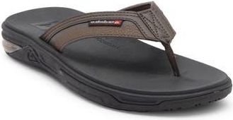 Quiksilver Dylan Deluxe Flip Flop in Dark Brown/Black Trim at Nordstrom Rack, Size 9