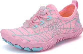 Generic Water Shoes Outdoor Water Shoes Barefoot Aqua Sock Swimming Breathable Hiking Wading Beach Outdoor Upstream Sneakers(TC-W28-Pink,30)