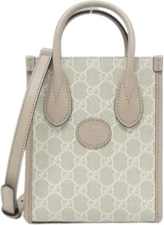 Gucci Pre-owned GG Supreme Mini Bag - Dames - Vintage Mini Tas - Beige - ONE Size - Leer - Vintage