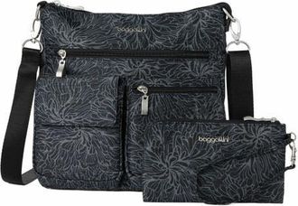 Baggallini Modern Everywhere Slim Crossbody Bag with RFID Wristlet in Midnight Blossom at Nordstrom
