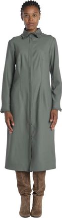 Crida Milano Kleedjes, Dames, Groen, M, Wol, Marostica Fringed Chemisier