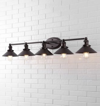 Jonathan Y Designs July 46 5-Light Metal Vanity Light, Oil Rubbed Bronze