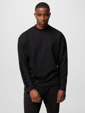 Genti Monogram long sleeve T-shirt zwart