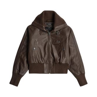 G-Star High Collar Jkt - Dames - Bomber jackets - Bruin - S - Jassen