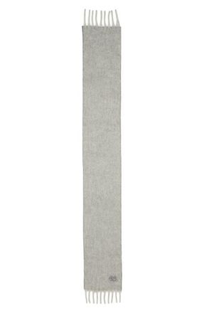 Ruslan Baginskiy RB Wool Blend Fringe Scarf in Grey at Nordstrom