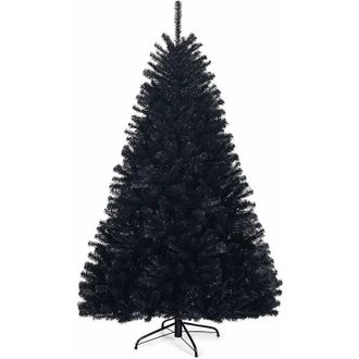 Costway Costway &Aacute;rbol De Navidad Artificial 180cm Con Puntas De Pvc Y Soporte De Metal Navidad Decoraci&oacute;n Color Negro