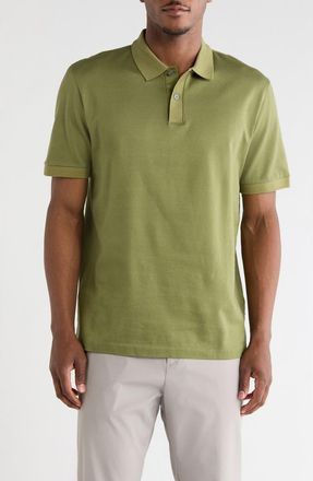 BOSS Parlay Piqu&eacute; Cotton Polo in Medium Green at Nordstrom Rack, Size Xxx-Large