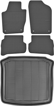 OEM Juego De Alfombrillas De Goma Para Coche Y Maletero Para Seat Ibiza Iv St/kombi De 2010 A 2017