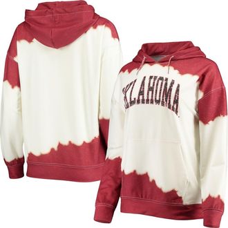 Gameday Couture Womens Gameday Couture White/Crimson Oklahoma Sooners For the Fun Double Dip-Dyed Pullover Hoodie at Nordstrom, Size Small