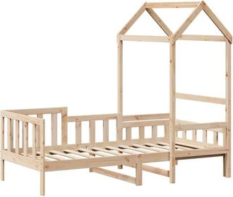 vidaXL Sof&aacute; Cama Con Techo Madera Maciza De Pino 90x200 Cm Vidaxl